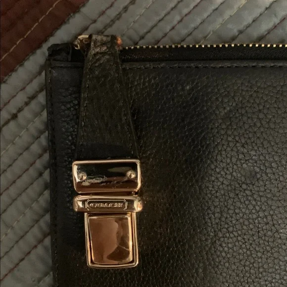 Coach Black Leather Laptop Bag/Document holder 13 1/2 x 10” - Picture 3 of 4